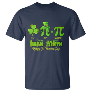 Funny Teacher St Patricks Day T Shirt Irish Math 3.14 Pi Shamrock Teacher Happy Day TS02 Navy Print Your Wear