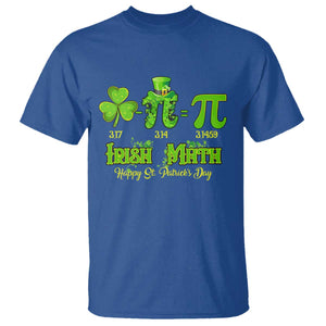 Funny Teacher St Patricks Day T Shirt Irish Math 3.14 Pi Shamrock Teacher Happy Day TS02 Royal Blue Print Your Wear