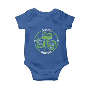 Funny Teacher St Patricks Day Baby Onesie Pi Day 3.14 Irish Funny Pirish Math Number Pi TS02 Royal Blue Print Your Wear