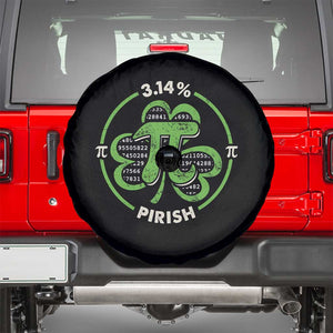 Funny Teacher St Patricks Day Spare Tire Cover Pi Day 3.14 Irish Funny Pirish Math Number Pi TS02 Black Print Your Wear