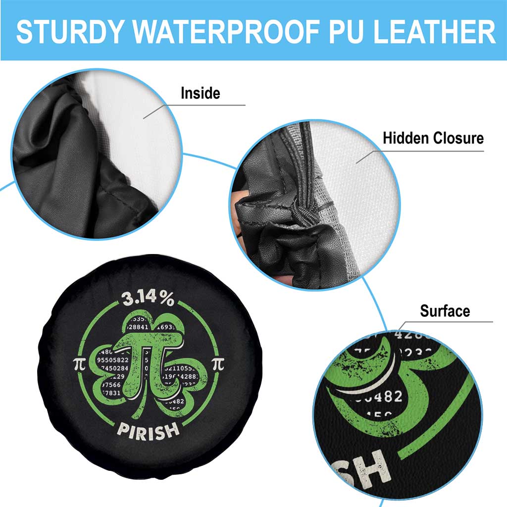 Funny Teacher St Patricks Day Spare Tire Cover Pi Day 3.14 Irish Funny Pirish Math Number Pi TS02 Print Your Wear