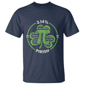Funny Teacher St Patricks Day T Shirt Pi Day 3.14 Irish Funny Pirish Math Number Pi TS02 Navy Print Your Wear