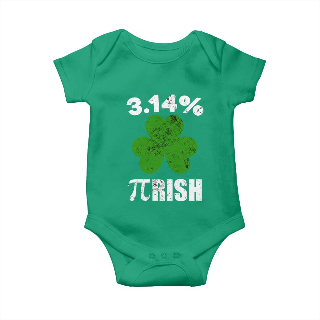 Funny Number Pi St Patricks Day Baby Onesie 3.14% Pi-rish Irish Funny Math Pi Day Shamrock TS02 Irish Green Print Your Wear