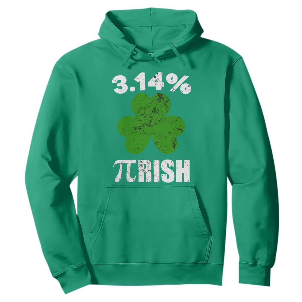 Funny Number Pi St. Patricks Day Hoodie 3.14% Pi-rish Irish Funny Math Pi Day Shamrock TS02 Irish Green Printyourwear