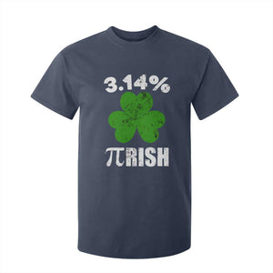 Funny Number Pi St Patricks Day T Shirt For Kid 3.14% Pi-rish Irish Funny Math Pi Day Shamrock TS02 Navy Print Your Wear