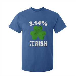 Funny Number Pi St Patricks Day T Shirt For Kid 3.14% Pi-rish Irish Funny Math Pi Day Shamrock TS02 Royal Blue Print Your Wear