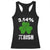 Funny Number Pi St Patricks Day Racerback Tank Top 3.14% Pi-rish Irish Funny Math Pi Day Shamrock TS02 Black Print Your Wear