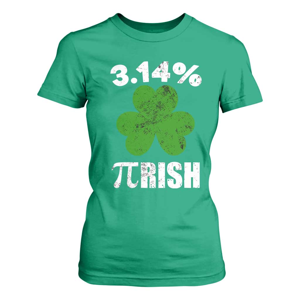 Funny Number Pi St Patricks Day T Shirt For Women 3.14% Pi-rish Irish Funny Math Pi Day Shamrock TS02 Irish Green Print Your Wear