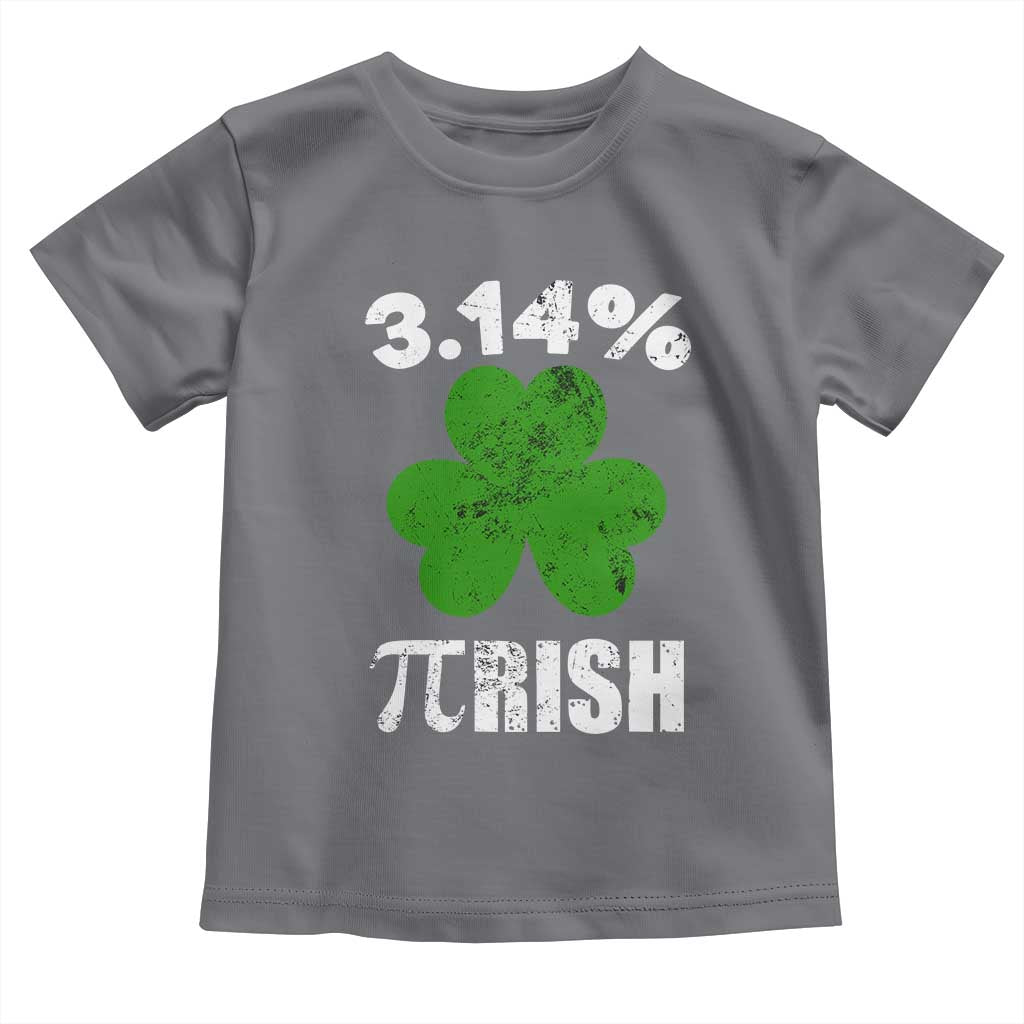 Funny Number Pi St Patricks Day Toddler T Shirt 3.14% Pi-rish Irish Funny Math Pi Day Shamrock TS02 Charcoal Print Your Wear
