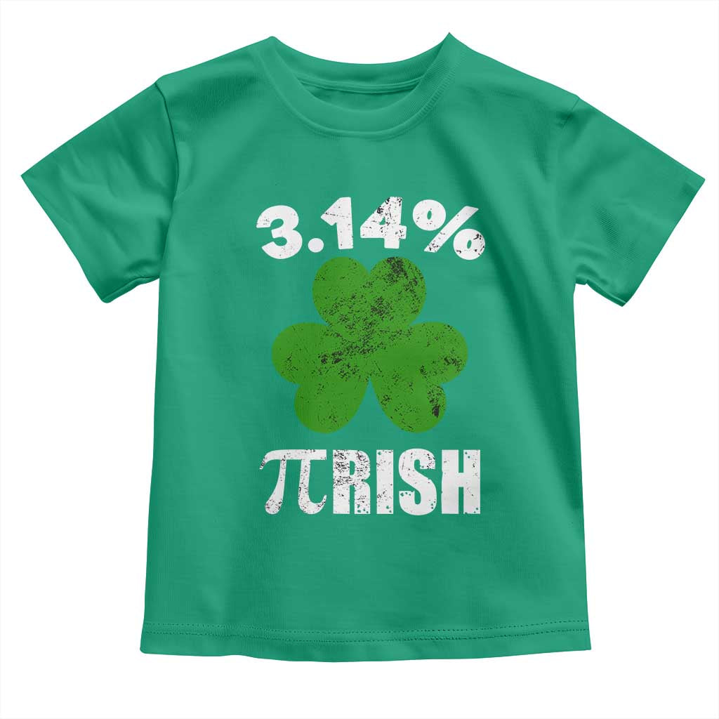 Funny Number Pi St Patricks Day Toddler T Shirt 3.14% Pi-rish Irish Funny Math Pi Day Shamrock TS02 Irish Green Print Your Wear