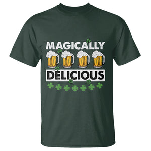 Funny St. Patricks Day Drinking T Shirt Magically Delicious Beers Lovers TS02 Dark Forest Green Printyourwear