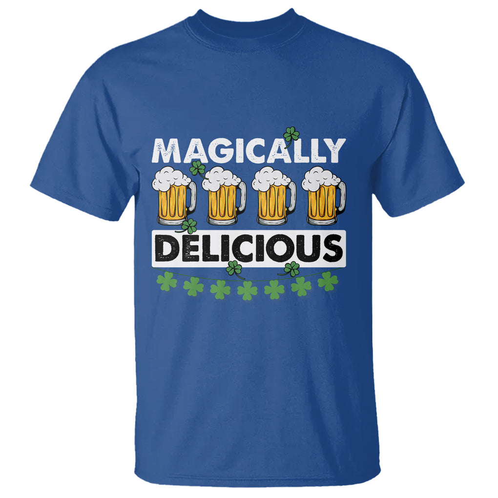 Funny St. Patricks Day Drinking T Shirt Magically Delicious Beers Lovers TS02 Royal Blue Printyourwear
