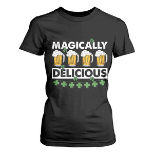 Funny St Patricks Day Drinking T Shirt For Women Magically Delicious Beers Lovers TS02 Black Print Your Wear