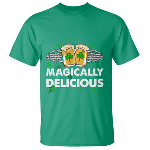 Funny St. Patricks Day Drinking T Shirt Magically Delicious Beers Cheer Skeleton Hands TS02 Irish Green Printyourwear