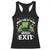 Funny St Patricks Day Drinking Racerback Tank Top Most Likely To Do Irish Exit Leprechaun Hat Rainbow TS02 Black Print Your Wear