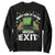 Funny St. Patricks Day Drinking Sweatshirt Most Likely To Do Irish Exit Leprechaun Hat Rainbow TS02 Black Printyourwear