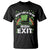 Funny St. Patricks Day Drinking T Shirt Most Likely To Do Irish Exit Leprechaun Hat Rainbow TS02 Black Printyourwear