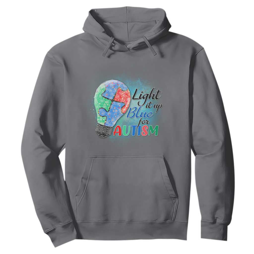 Autism Awareness Hoodie Light Up Blue Include Love Support TS02 Charcoal Printyourwear