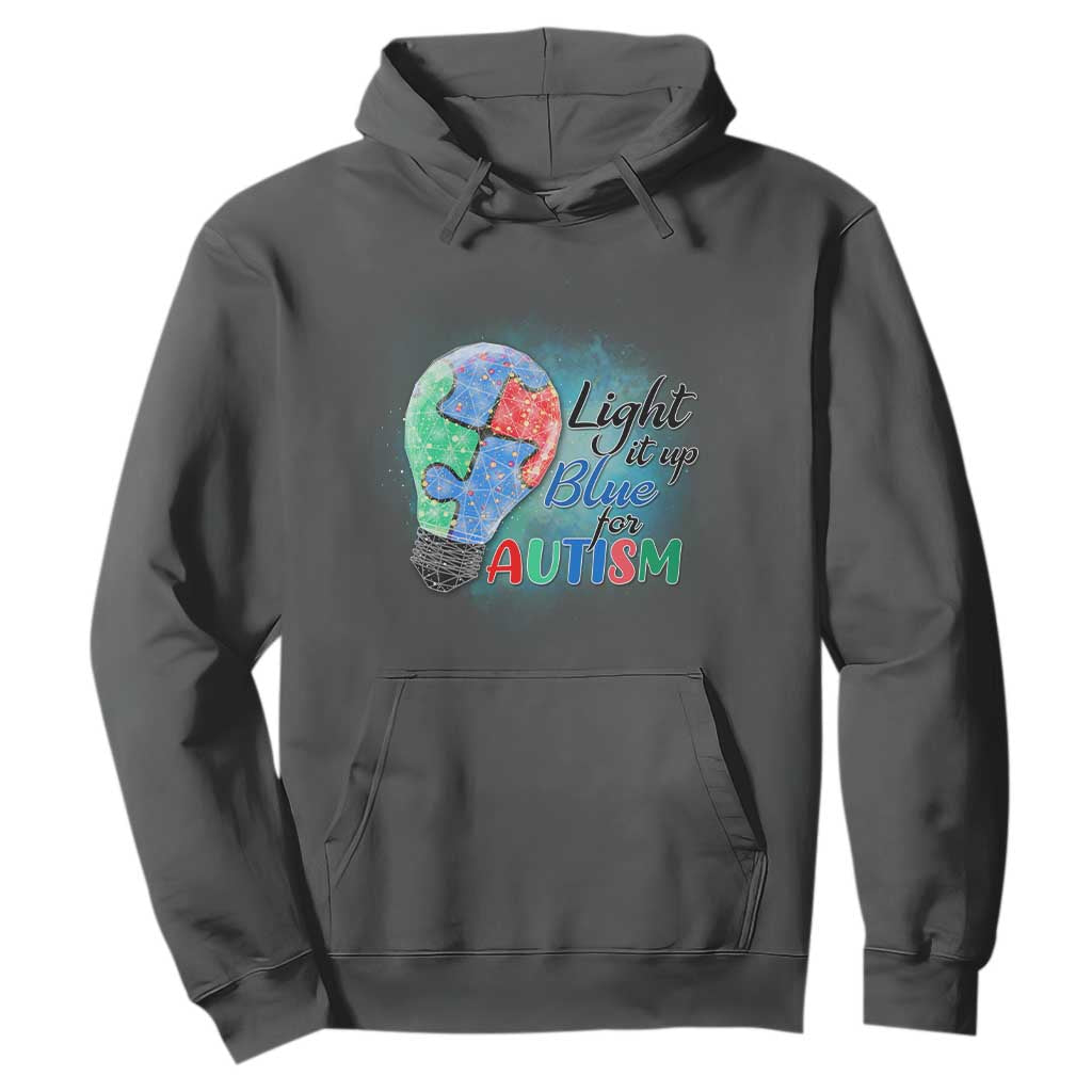 Autism Awareness Hoodie Light Up Blue Include Love Support TS02 Dark Heather Printyourwear