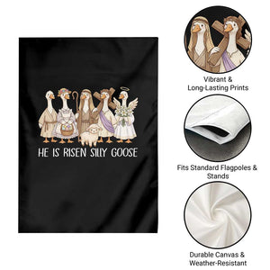Funny Christian Easter He Is Risen Silly Goose Garden Flag Cute Faith-Based Geese Parody Gift with Jesus TS02 Print Your Wear
