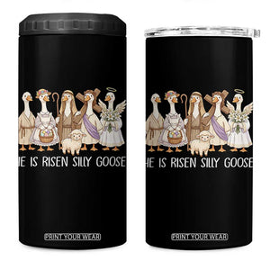 Funny Christian Easter He Is Risen Silly Goose 4 in 1 Can Cooler Tumbler Cute Faith-Based Geese Parody Gift with Jesus TS02 One Size: 16 oz Black Print Your Wear