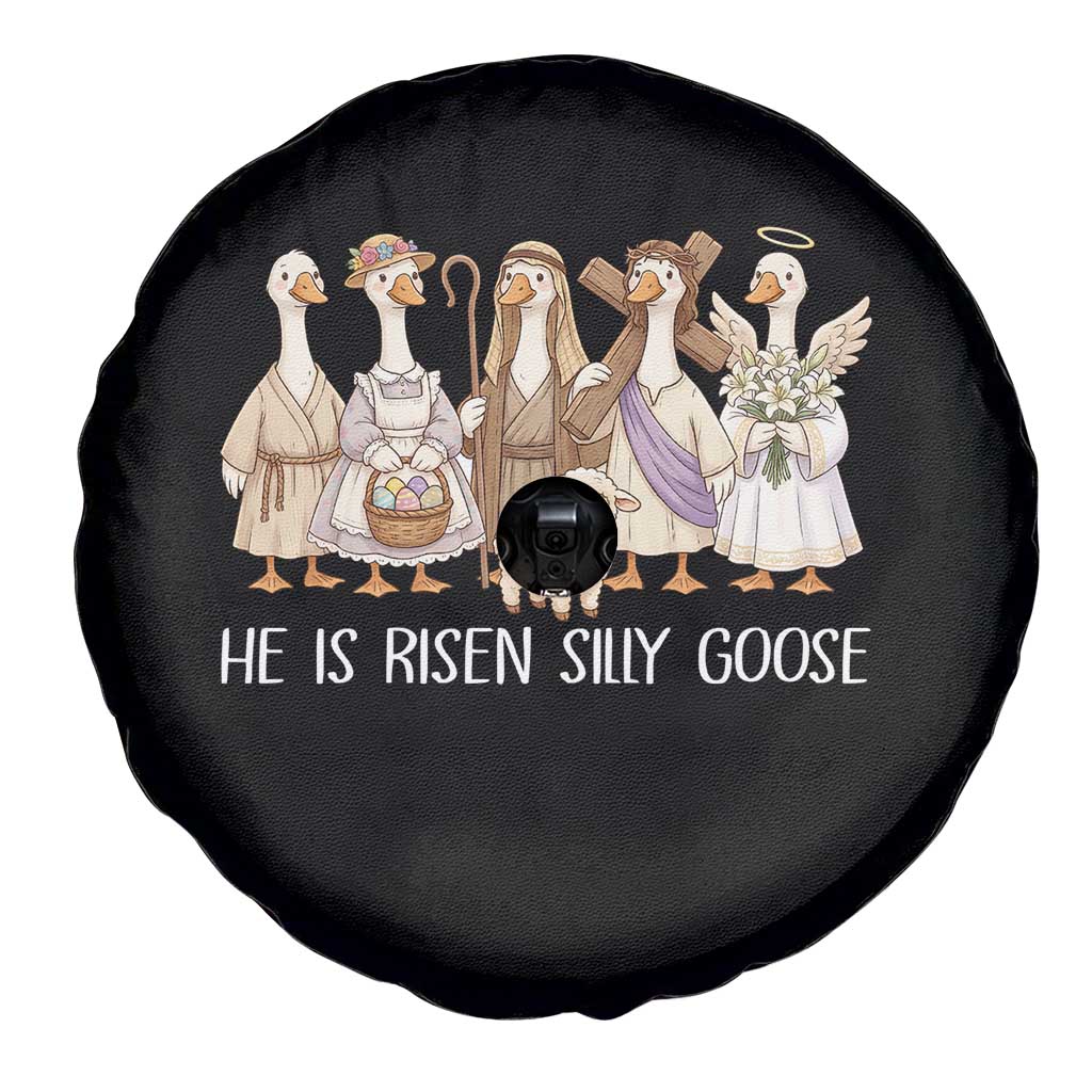Funny Christian Easter He Is Risen Silly Goose Spare Tire Cover Cute Faith-Based Geese Parody Gift with Jesus TS02 Print Your Wear