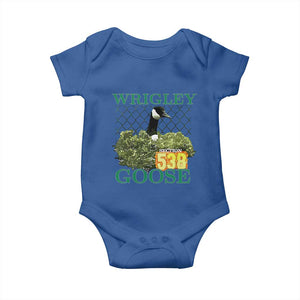 Funny Wrigley Goose Baby Onesie Section 538 Chicago TS02 Royal Blue Print Your Wear