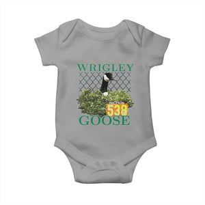 Funny Wrigley Goose Baby Onesie Section 538 Chicago TS02 Sport Gray Print Your Wear