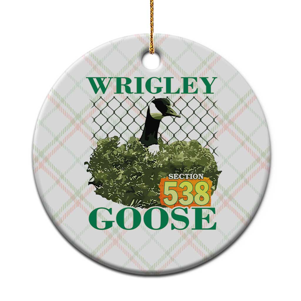 Funny Wrigley Goose Ceramic Ornament Section 538 Chicago TS02 1pc Christmas Plaid Print Your Wear