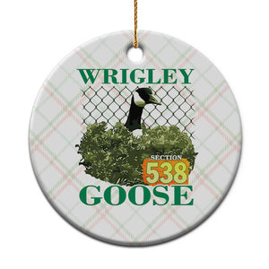 Funny Wrigley Goose Ceramic Ornament Section 538 Chicago TS02 1pc Christmas Plaid Print Your Wear