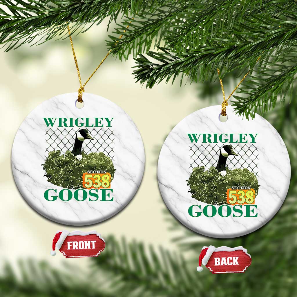 Funny Wrigley Goose Ceramic Ornament Section 538 Chicago TS02 1pc White Marble Print Your Wear