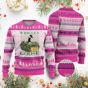 Funny Wrigley Goose Ugly Christmas Sweater Section 538 Chicago TS02 Hot Pink Print Your Wear