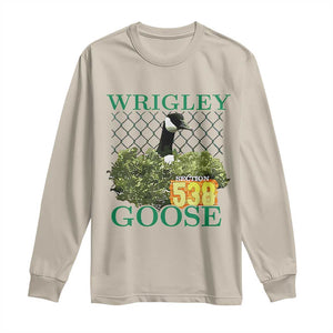 Funny Wrigley Goose Long Sleeve Shirt Section 538 Chicago TS02 Sand Print Your Wear