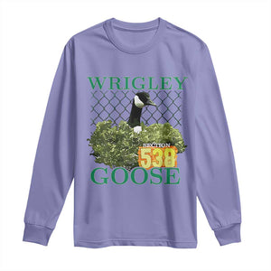 Funny Wrigley Goose Long Sleeve Shirt Section 538 Chicago TS02 Violet Print Your Wear