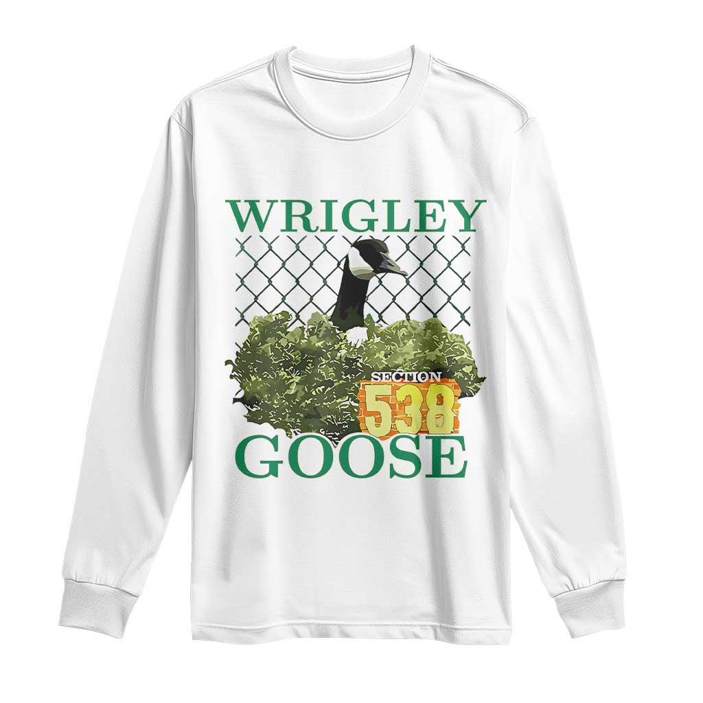 Funny Wrigley Goose Long Sleeve Shirt Section 538 Chicago TS02 White Print Your Wear