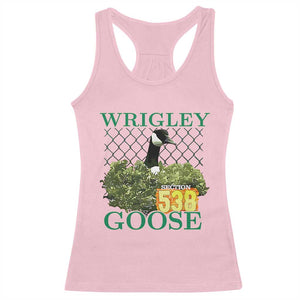 Funny Wrigley Goose Racerback Tank Top Section 538 Chicago TS02 Light Pink Print Your Wear