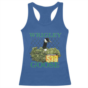 Funny Wrigley Goose Racerback Tank Top Section 538 Chicago TS02 Royal Blue Print Your Wear