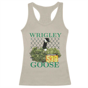 Funny Wrigley Goose Racerback Tank Top Section 538 Chicago TS02 Sand Print Your Wear