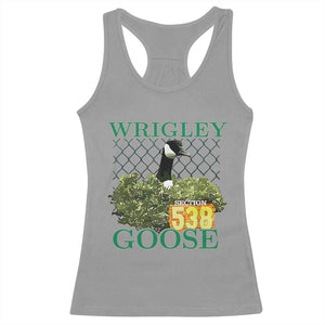 Funny Wrigley Goose Racerback Tank Top Section 538 Chicago TS02 Sport Gray Print Your Wear
