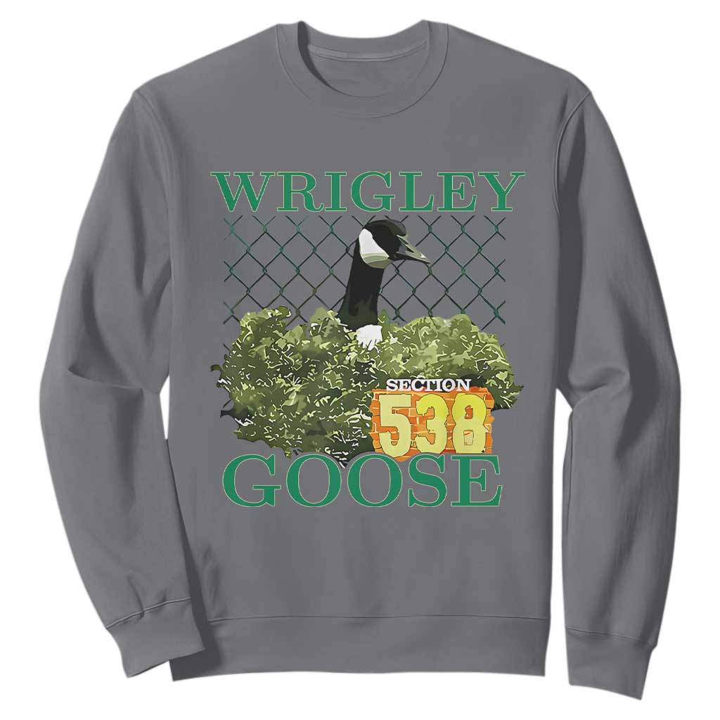 Funny Wrigley Goose Sweatshirt Section 538 Chicago TS02 Charcoal Print Your Wear