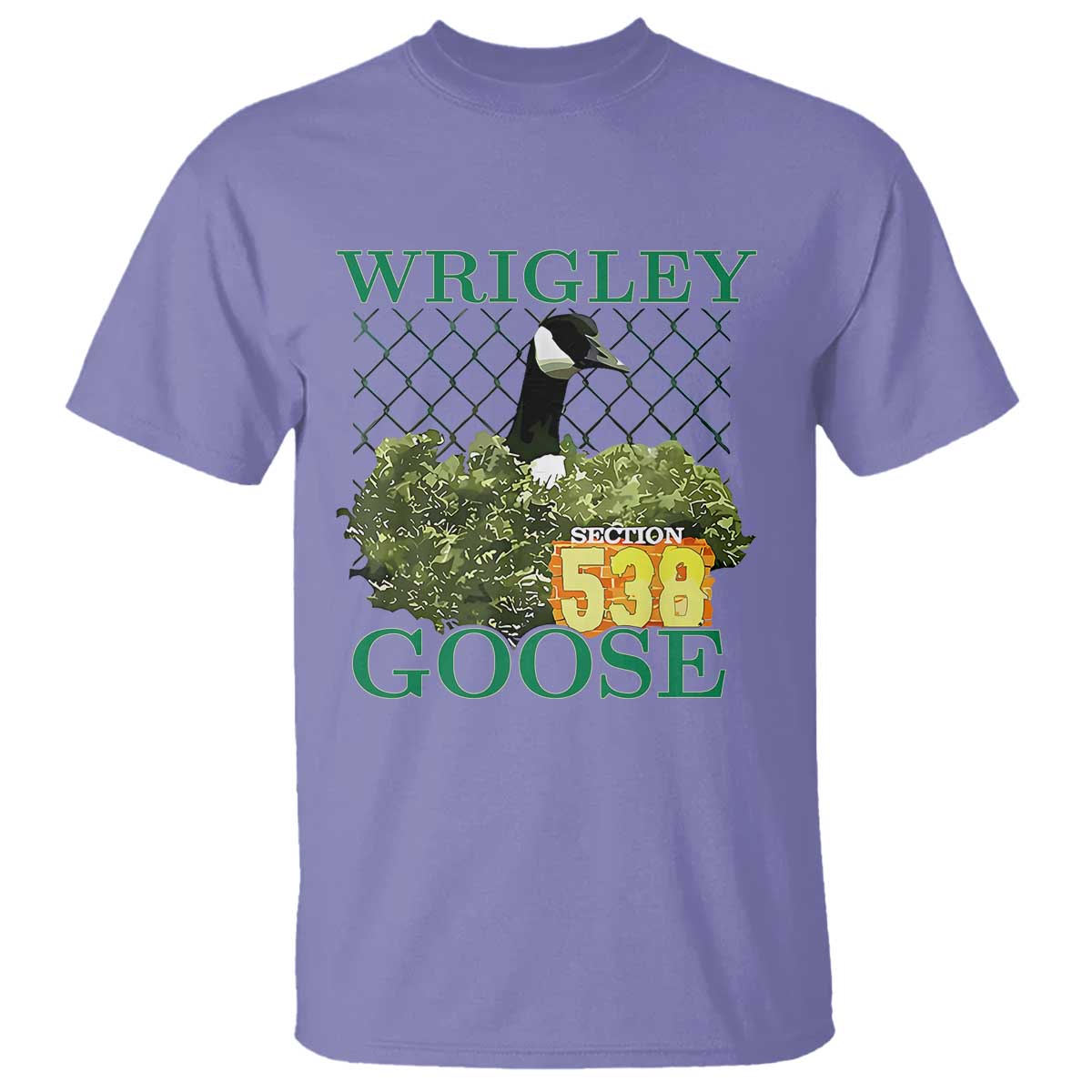 Funny Wrigley Goose T Shirt Section 538 Chicago TS02 Violet Print Your Wear
