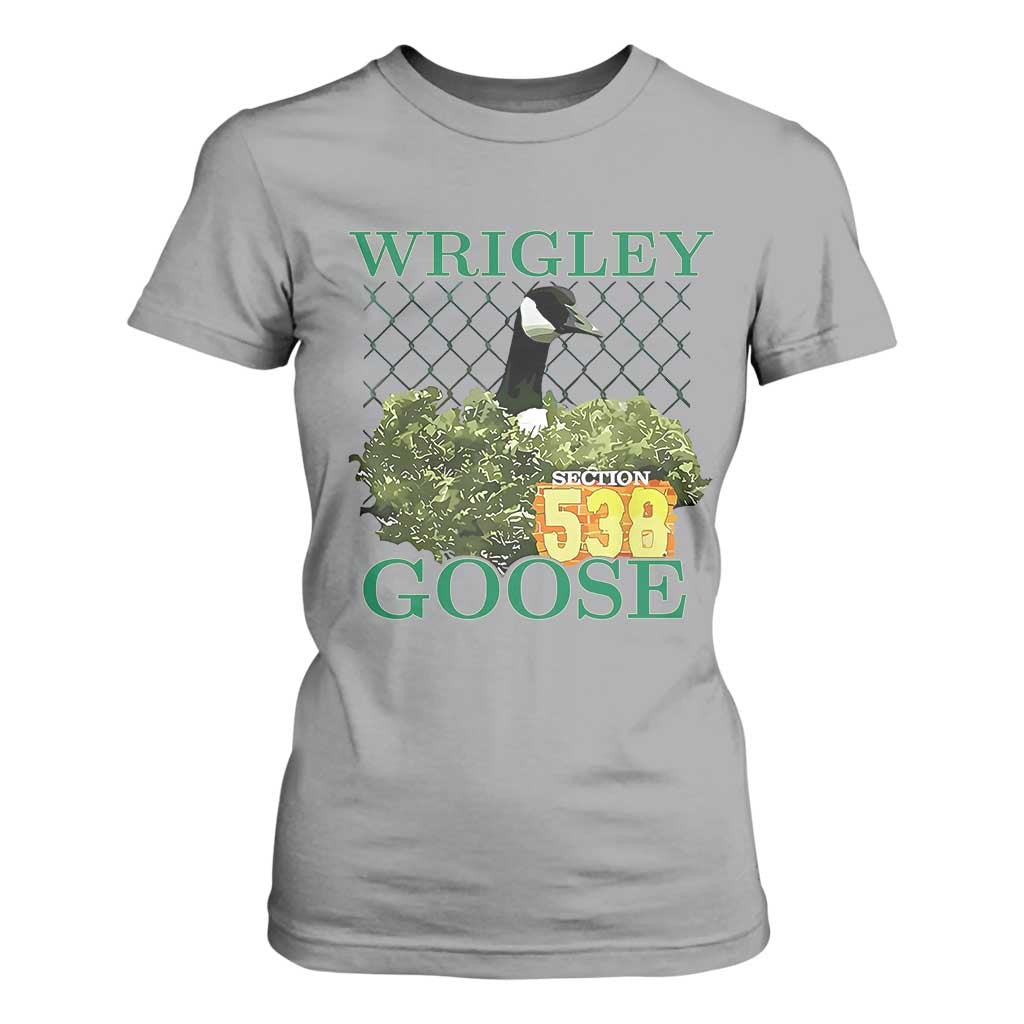 Funny Wrigley Goose T Shirt For Women Section 538 Chicago TS02 Sport Gray Print Your Wear