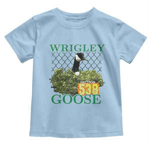 Funny Wrigley Goose Toddler T Shirt Section 538 Chicago TS02 Light Blue Print Your Wear