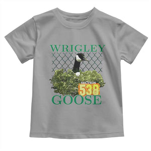 Funny Wrigley Goose Toddler T Shirt Section 538 Chicago TS02 Sport Gray Print Your Wear