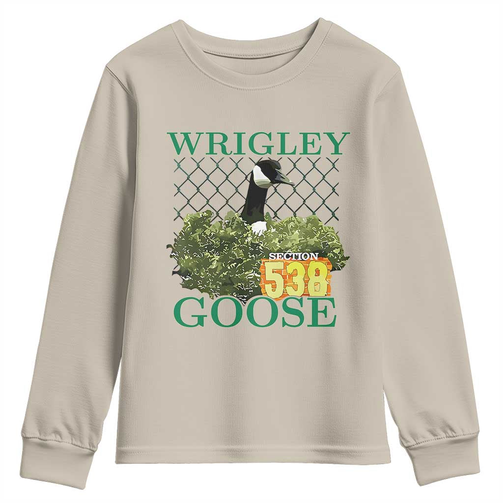 Funny Wrigley Goose Youth Sweatshirt Section 538 Chicago TS02 Sand Print Your Wear