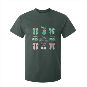 Lets Par-tee Coquette Golf Bows T Shirt For Kid Preppy Pink and Green Golf Cart n Bag Golfing Lover Club TS02 Dark Forest Green Print Your Wear