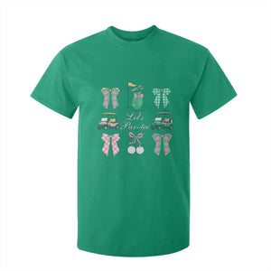 Lets Par-tee Coquette Golf Bows T Shirt For Kid Preppy Pink and Green Golf Cart n Bag Golfing Lover Club TS02 Irish Green Print Your Wear