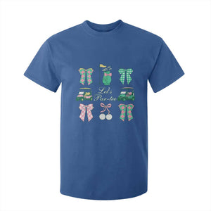 Lets Par-tee Coquette Golf Bows T Shirt For Kid Preppy Pink and Green Golf Cart n Bag Golfing Lover Club TS02 Royal Blue Print Your Wear
