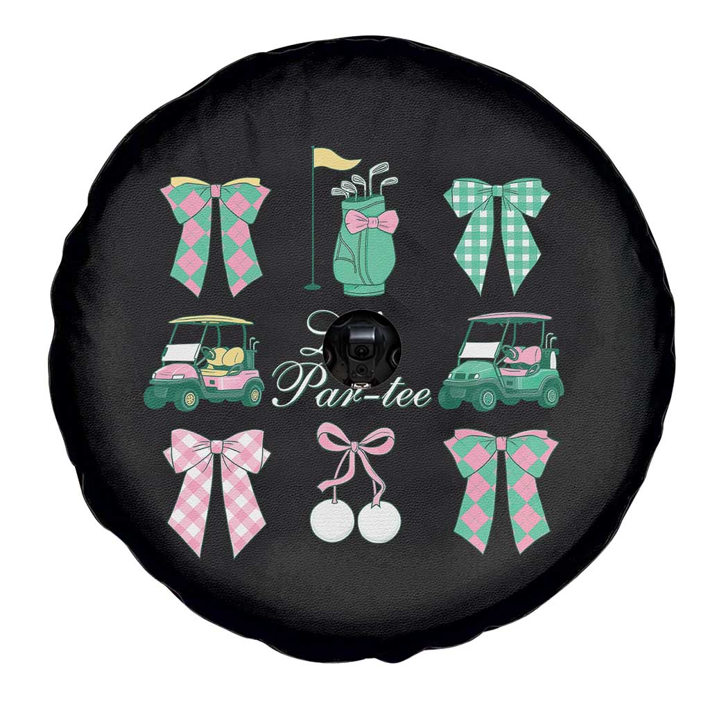 Lets Par-tee Coquette Golf Bows Spare Tire Cover Preppy Pink and Green Golf Cart n Bag Golfing Lover Club TS02 Print Your Wear