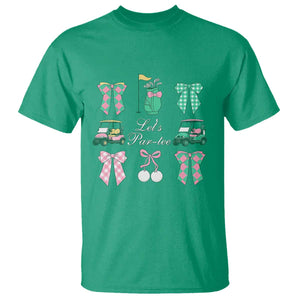 Lets Par-tee Coquette Golf Bows T Shirt Preppy Pink and Green Golf Cart n Bag Golfing Lover Club TS02 Irish Green Print Your Wear